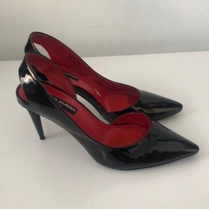 Charles Jourdan Paris Black Patent Leather Heels